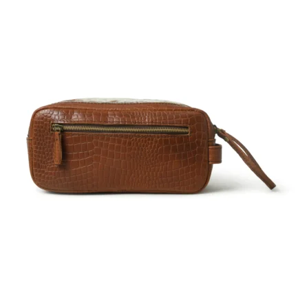 Leather Groomsmen Gift - Leather Toiletry Bag - Image 3