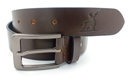 GENUINE BROWN LEATHER BELT NON-REVERSIBLE - Image 5