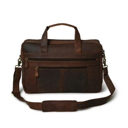 BRIEFCASE LEATHER BAG | GENUINE SIDE MESSENGER BAGS - Image 2