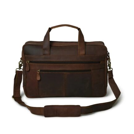 BRIEFCASE LEATHER BAG | GENUINE SIDE MESSENGER BAGS - Image 3