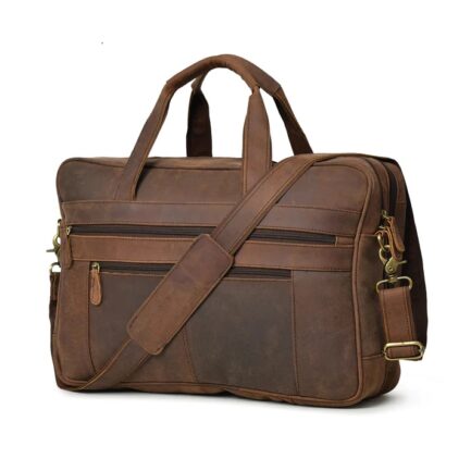 BRIEFCASE LEATHER BAG | GENUINE SIDE MESSENGER BAGS