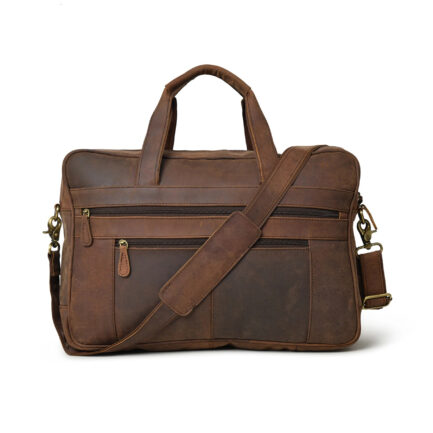 BRIEFCASE LEATHER BAG | GENUINE SIDE MESSENGER BAGS - Image 5