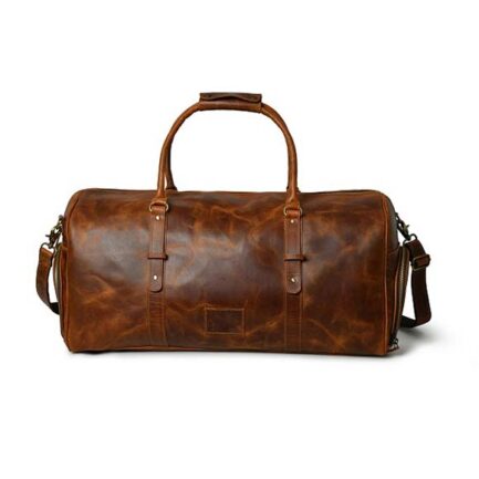 BUFFALO LEATHER OVERNIGHT BAG | DUFFLE LEATHER BAG - Image 4