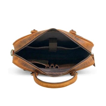 GENUINE BUFFALO LEATHER LAPTOP BAG - Image 3