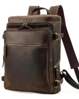 GENUINE LEATHER BACKPACK | TRAVEL RUCKSACK BAG