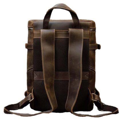 GENUINE LEATHER BACKPACK | TRAVEL RUCKSACK BAG - Image 4