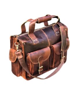 BRIEFCASE LAPTOP BAG | LEATHER CROSSBODY BAG