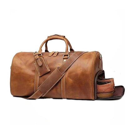 HANDMADE DUFFLE LEATHER BAG | WEEKEND VACATION BAG