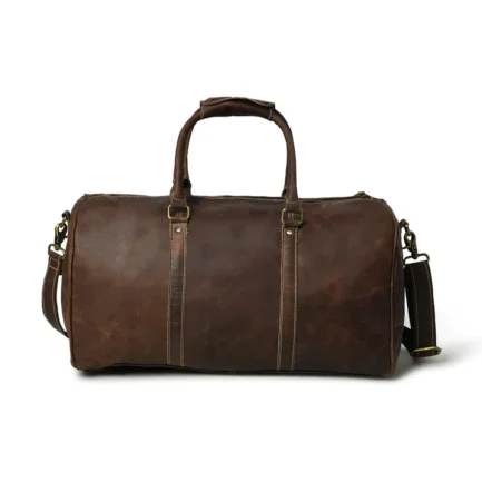 BAG BUFFALO DUFFLE BAG | TRAVEL GENUINE LEATHER BAGS - Image 2