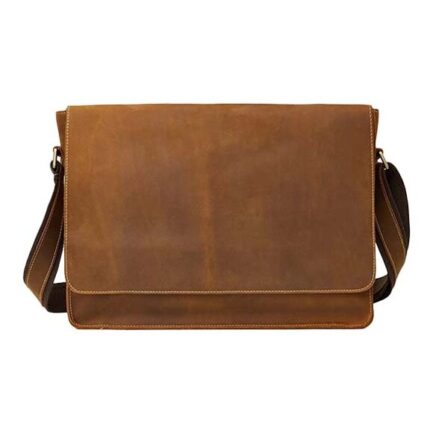 GENUINE LEATHER RETRO BUSINESS SINGLE SHOULDER BAG