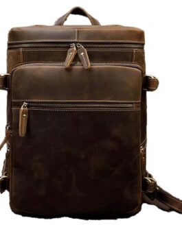 GENUINE LEATHER BACKPACK | TRAVEL RUCKSACK BAG