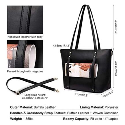 GENUINE LEATHER TOTE BAG - Image 2