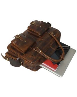 OFFICE BUFFALO LEATHER BRIEFCASE BAG