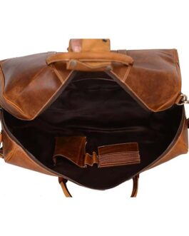 HANDMADE DUFFLE LEATHER BAG | WEEKEND VACATION BAG