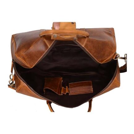 HANDMADE DUFFLE LEATHER BAG | WEEKEND VACATION BAG - Image 2