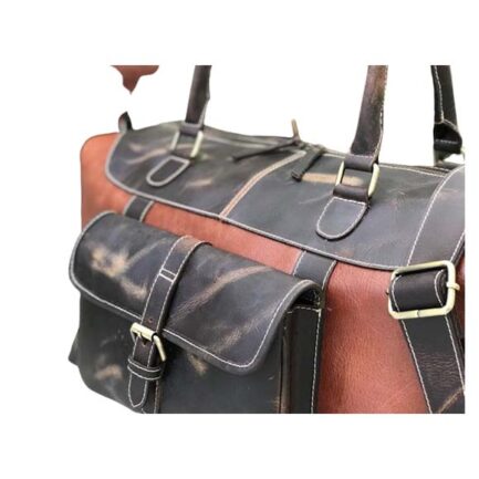 GENUINE BUFFALO LEATHER DUFFLE BAG - Image 3