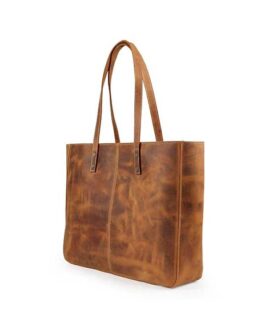 LEATHER WOMEN TOTE BAG | DOUBLE HANDLE HANDBAG