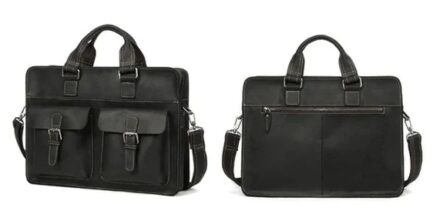 BRIEFCASE LEATHER BAG | SIDE LEATHER BAGS - Image 2