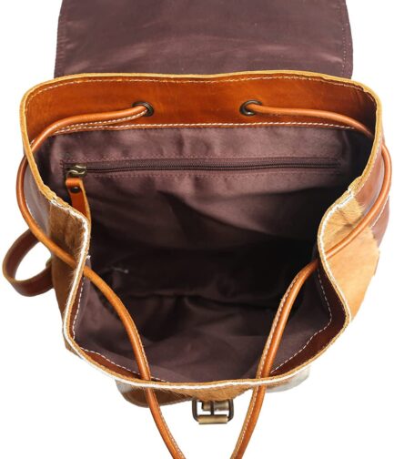 HAIRON LEATHER BACKPACK FOR COLLAGE - Image 6