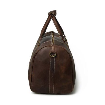 OVERNIGHT LEATHER DUFFLE BAG - BUFFALO LEATHER BAG - Image 5