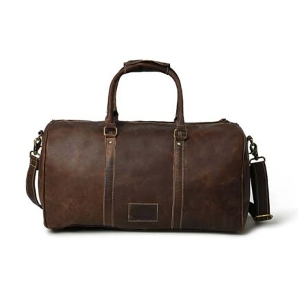 OVERNIGHT LEATHER DUFFLE BAG - BUFFALO LEATHER BAG - Image 2