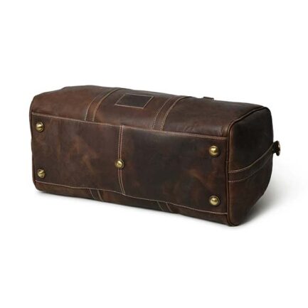 OVERNIGHT LEATHER DUFFLE BAG - BUFFALO LEATHER BAG - Image 3