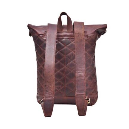 ROLLED UP BACKPACK | GENUINE LEATHER UNISEX BACKPACK - Image 4