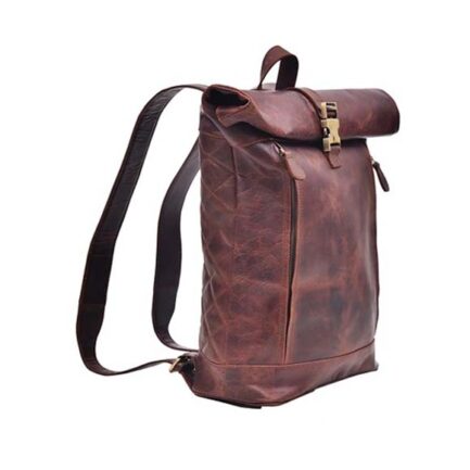 ROLLED UP BACKPACK | GENUINE LEATHER UNISEX BACKPACK - Image 6