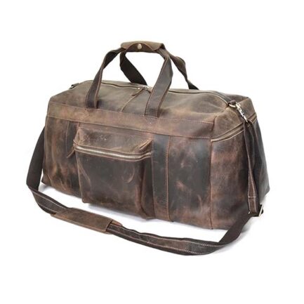 TRAVEL DUFFEL BAG | HEAVY DUTY GENUINE LEATHER BAG - Image 2