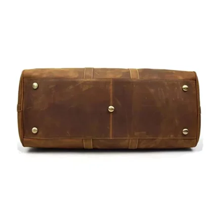 HANDMADE GENUINE BROWN DUFFEL BAG - Image 2