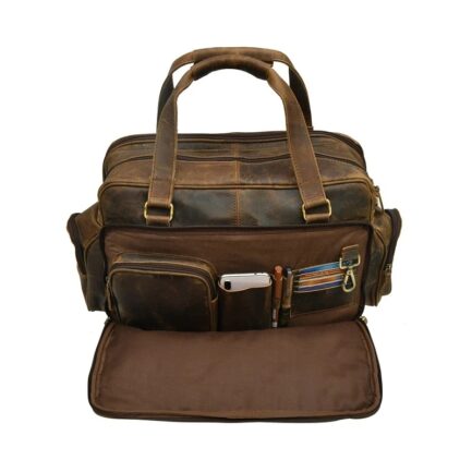 VINTAGE BUFFALO BRIEFCASE BAG | OFFICE USE BRIEFCASE BAG - Image 4