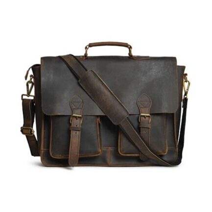 VINTAGE LEATHER BRIEFCASE BAG | FULL GRAIN LEATHER BAG