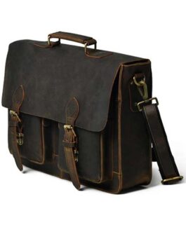 VINTAGE LEATHER BRIEFCASE BAG | FULL GRAIN LEATHER BAG