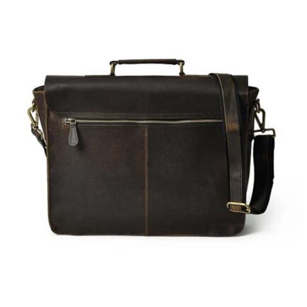 VINTAGE LEATHER BRIEFCASE BAG | FULL GRAIN LEATHER BAG - Image 3