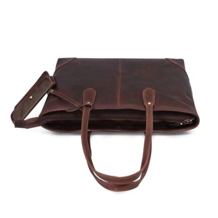 VINTAGE LEATHER TOTE BAG FOR WOMEN - Image 4