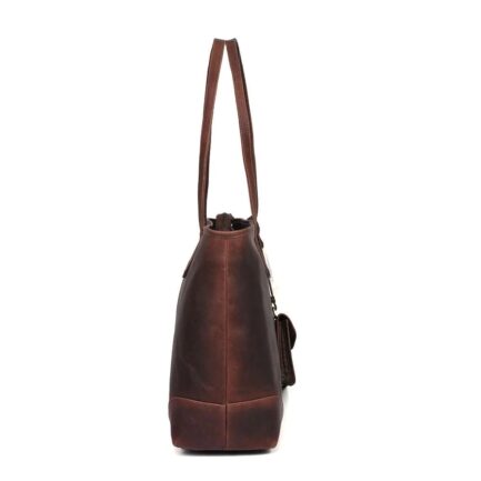 VINTAGE LEATHER TOTE BAG FOR WOMEN - Image 3