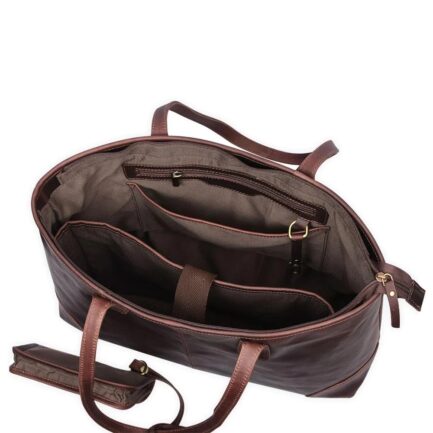 VINTAGE LEATHER TOTE BAG FOR WOMEN - Image 2